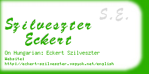 szilveszter eckert business card